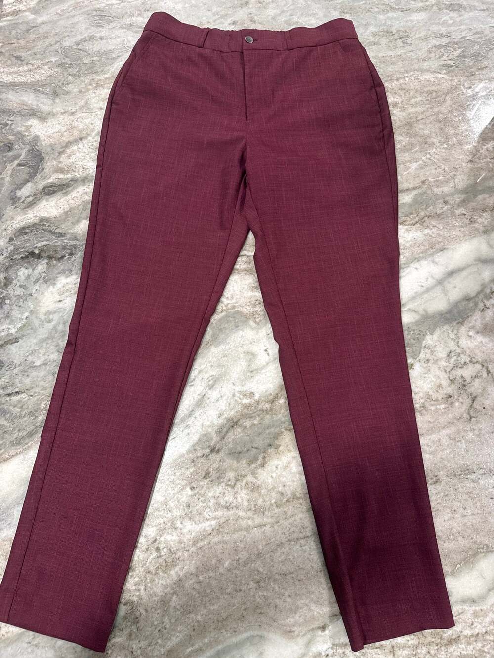 State & Liberty Athletic Fit Men’s Suit Pants Heathered Maroon Size 36x32